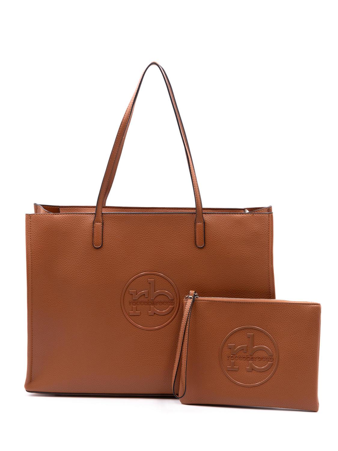 Buy RoccoBarocco women brand logo shoulder bag 28 h x 32 l x 12 w cm beige  Online | Brands For Less