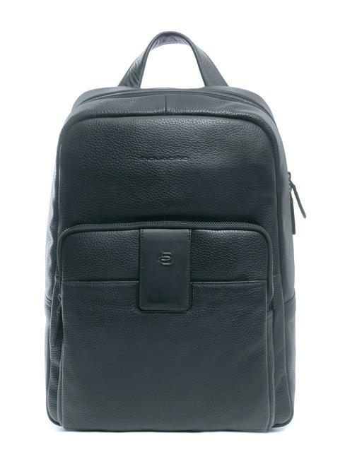 PIQUADRO ILI 14'' leather laptop backpack blue - Women’s Bags