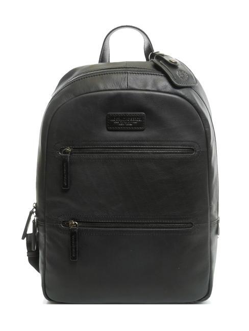 SPALDING TECH Large leather backpack black - Laptop backpacks