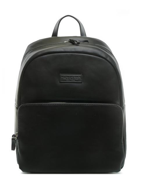 SPALDING ICONIC NEW YORK 15 "laptop backpack, in leather black - Laptop backpacks
