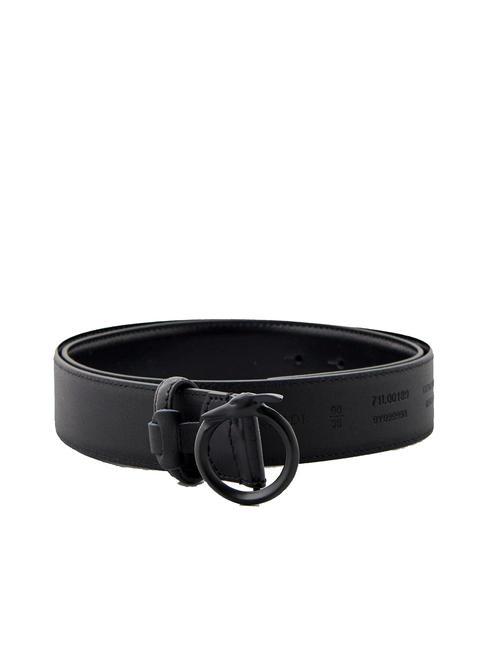 TRUSSARDI GREYHOUND  Men's leather belt BLACK - Belts