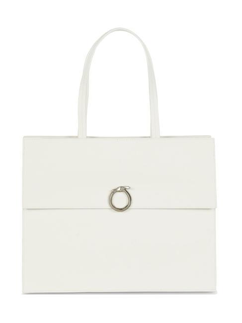 TRUSSARDI OBELIA Shoulder bag, in leather off-white - Women’s Bags
