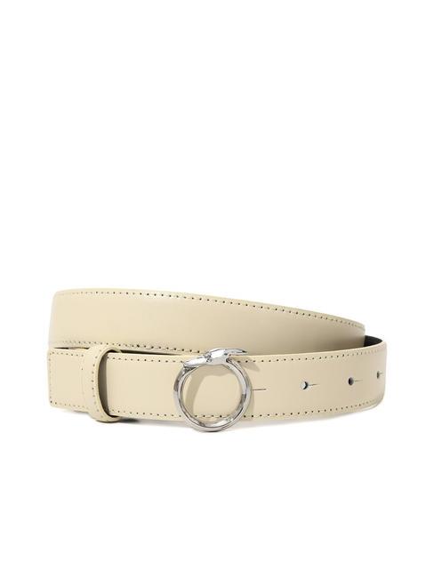TRUSSARDI GREYHOUND  Leather belt off-white - Belts