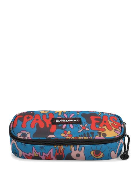 EASTPAK OVAL SINGLE Pencil case doodle blue - Cases and Accessories