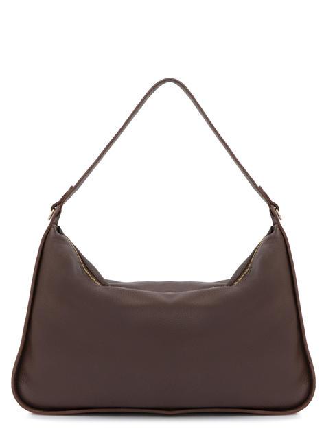 LESAC FRANCESCA Large dollar leather shoulder bag mocha - Women’s Bags