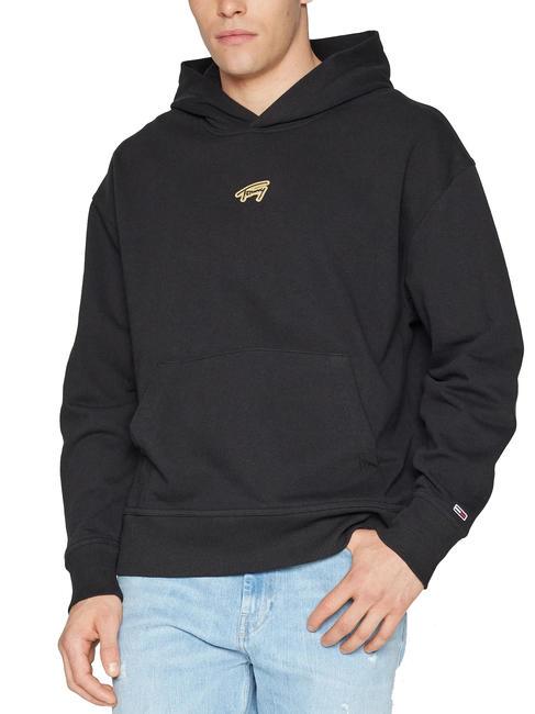TOMMY HILFIGER TJ RELAXED SIGNATURE Hoodie BLACK - Sweatshirts