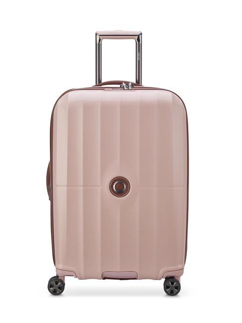DELSEY ST TROPEZ Medium trolley, expandable rose - Rigid Trolley Cases