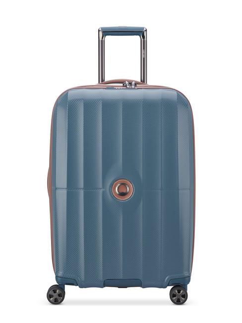 DELSEY ST TROPEZ Medium trolley, expandable ice blue - Rigid Trolley Cases