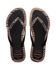 HAVAIANAS SLIM ANIMALS Flip flops BLACK - Women&rsquo;s shoes - 1