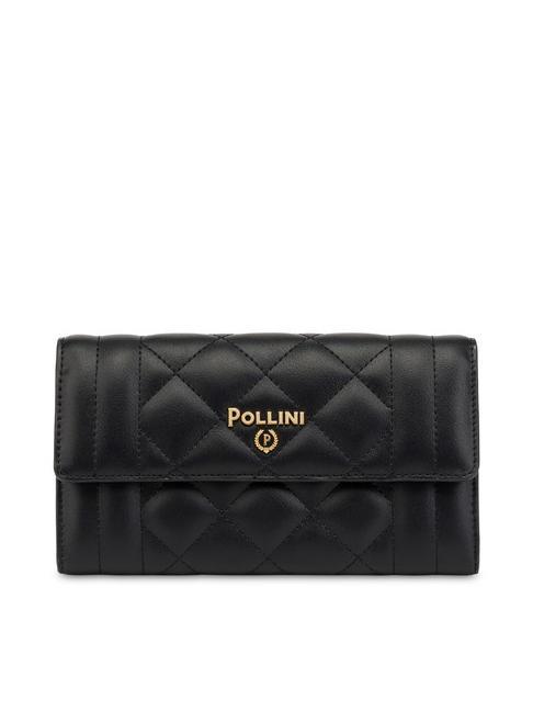 POLLINI CHECK AND LINES Clutch bag with chain shoulder strap Black - Women’s Bags
