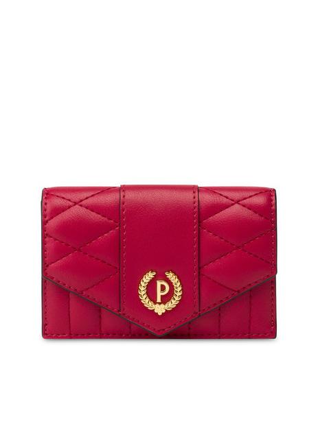 POLLINI CHECK AND LINES Zip card holder wallet RED - Women’s Wallets