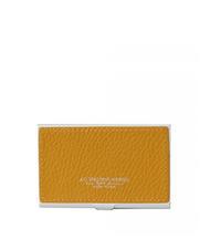 SPALDING Porta Biglietti da Visita In leather and aluminum mustard - Men&rsquo;s Wallets - 1
