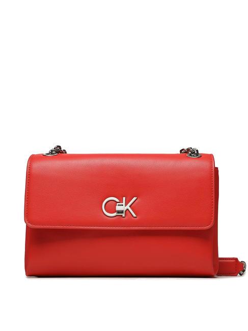 CALVIN KLEIN RE-LOCK EW Shoulder / crossbody bag aurora red - Women’s Bags