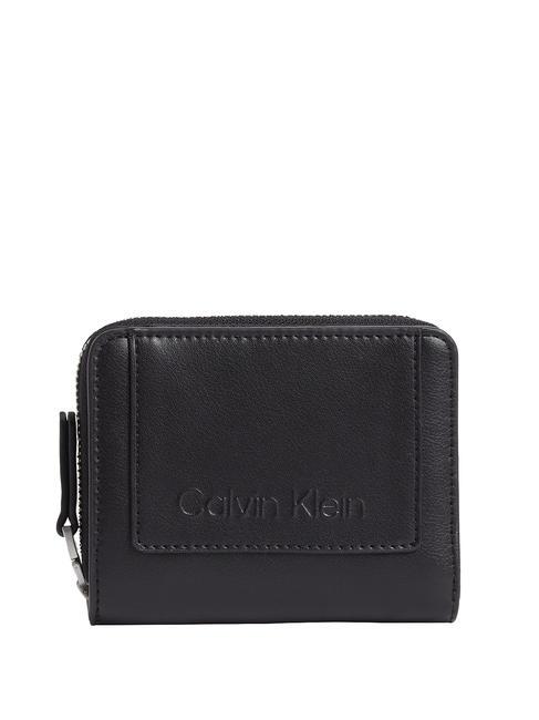 CALVIN KLEIN CK SET Compact zip around wallet ckblack - Women’s Wallets