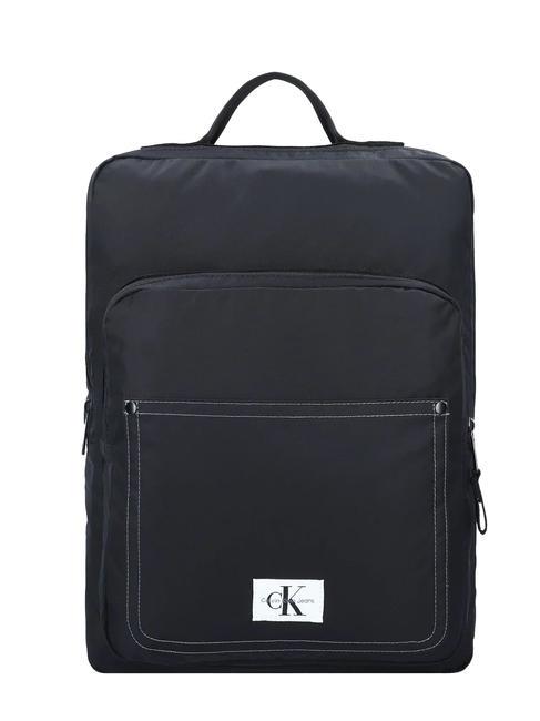 CALVIN KLEIN SPORT ESSENTIAL Nylon laptop backpack black - Laptop backpacks