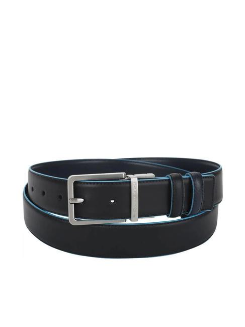 PIQUADRO BLUE SQUARE Reversible belt black-blue - Belts