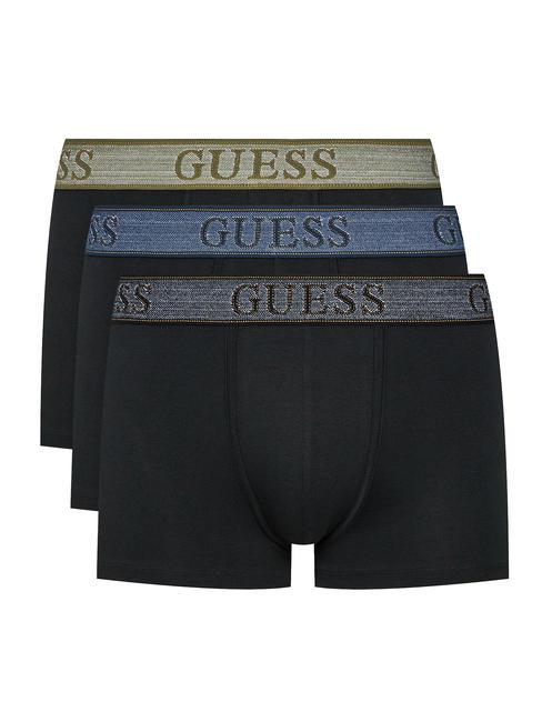 GUESS JOE Set of 3 boxers black elastic bog co - Men's briefs
