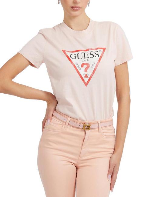 GUESS CLASSIC FIT LOGO T-shirt with logo calm pink - T-shirt