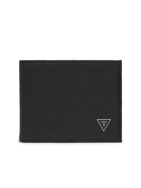 GUESS CERTOSA Saffiano effect wallet BLACK - Men’s Wallets