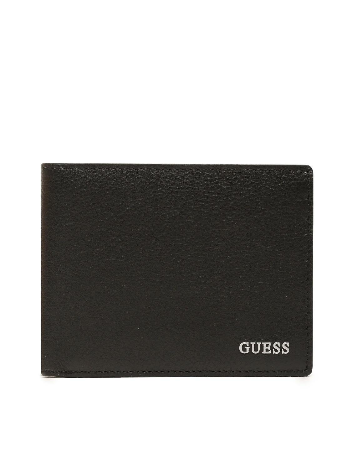 Guess Riviera Men s Leather Wallet Black Buy At Outlet Prices