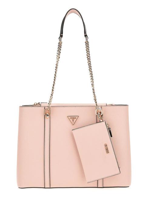 GUESS ECO CRAIG Shopping bag with chain handles ash rose - Women’s Bags
