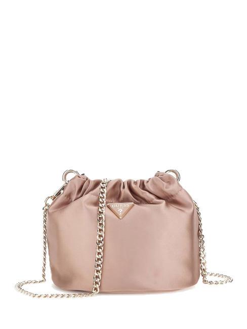 GUESS VELINA Bucket bag with chain shoulder strap rose / gold - Women’s Bags