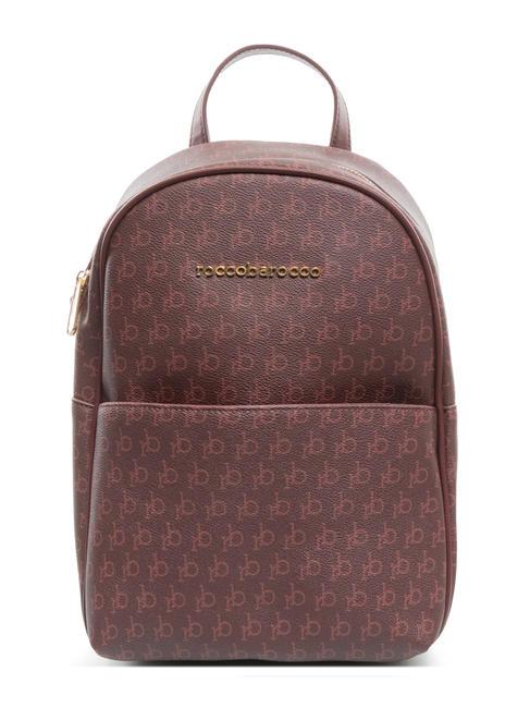 ROCCOBAROCCO DEVA All-over print logo backpack burgundy - Women’s Bags