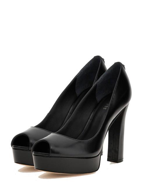 GUESS SOZA Leather peep-toe pump BLACK - Women’s shoes