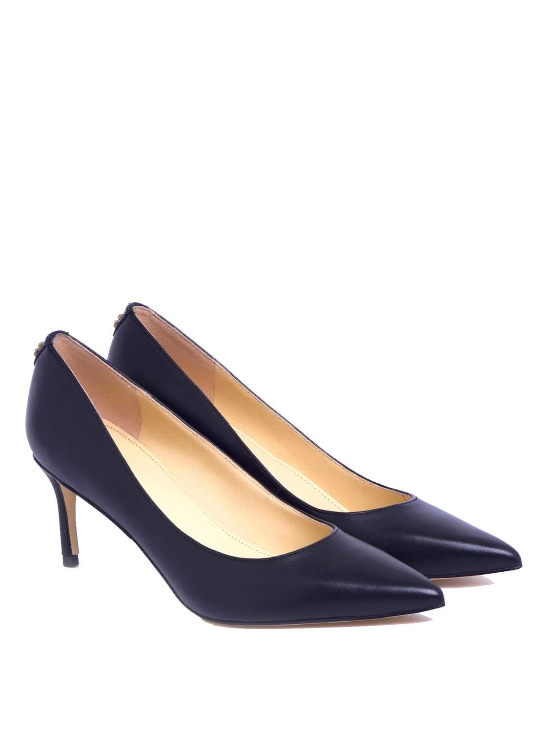 Grey leather sales pumps womens shoes