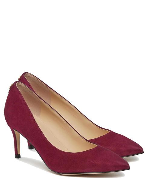 GUESS BRAVO Suede leather pumps burgundy - Women’s shoes