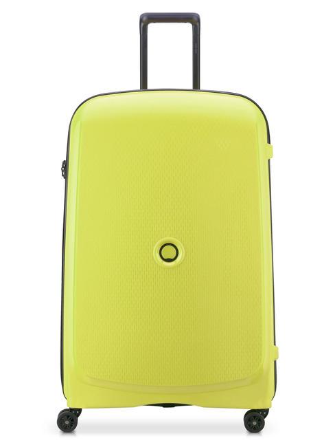 DELSEY BELMONT PLUS Extra large trolley, expandable chartreuse green - Rigid Trolley Cases