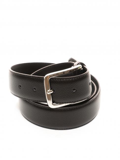 GUESS CLASSIC Leather belt, can be shortened to size BLACK - Belts