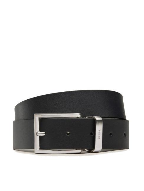 GUESS DOUBLE Reversible leather belt black/dark brown - Belts