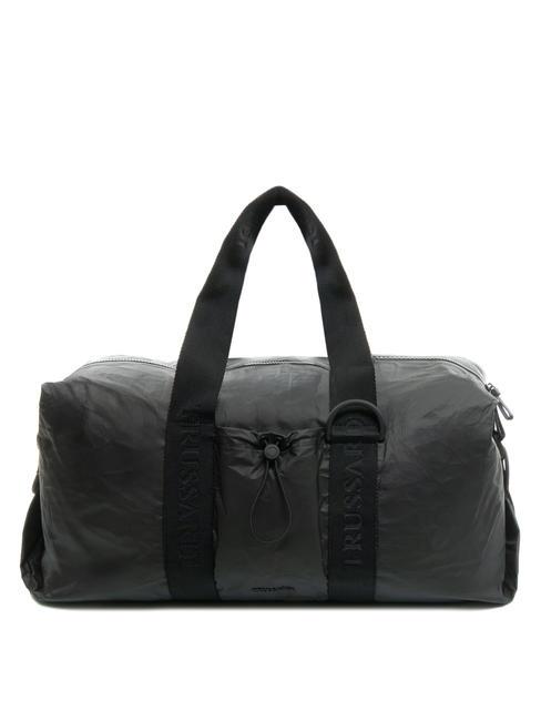 TRUSSARDI TECHNICAL Duffle bag with shoulder strap BLACK - Duffle bags