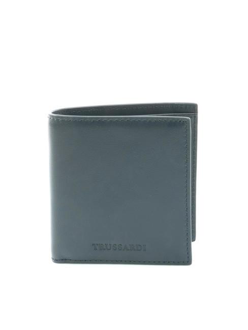TRUSSARDI PARSEC Small leather wallet midnight - Men’s Wallets