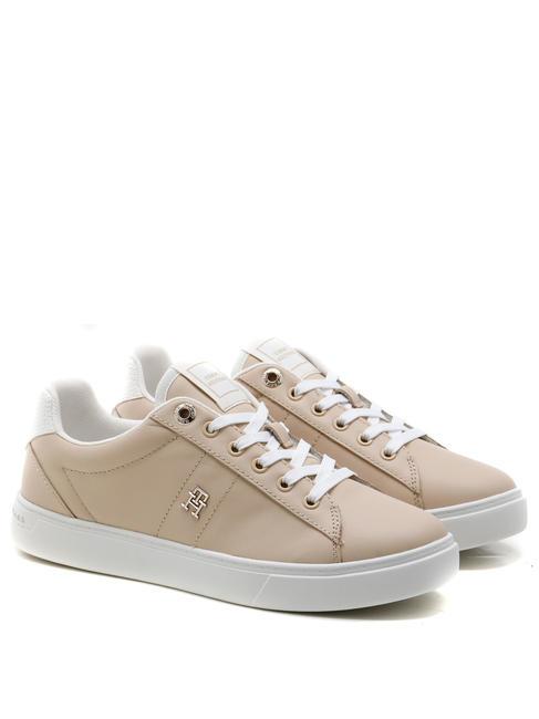 TOMMY HILFIGER ESSENTIAL ELEVATED Leather sneakers white clay - Women’s shoes