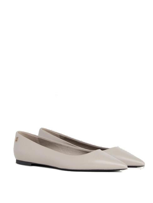TOMMY HILFIGER ESSENTIAL POINTED Leather ballet flats smooth taupe - Women’s shoes