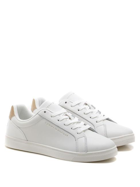 TOMMY HILFIGER ESSENTIAL CUPSOLE Leather sneakers ecru - Women’s shoes