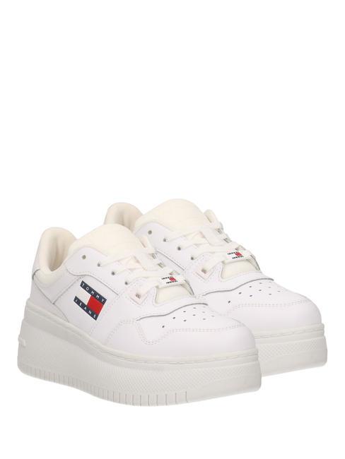 TOMMY HILFIGER TOMMY JEANS Retro Basket Leather sneakers white - Women’s shoes