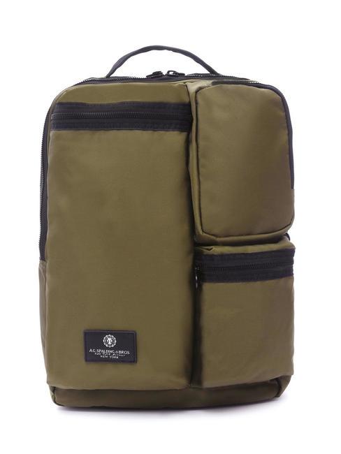 SPALDING MULTYPOCKET SQUARE 15" PC backpack green - Laptop backpacks