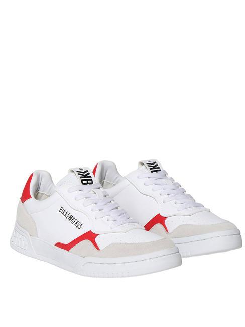 BIKKEMBERGS BASKET Leather sneakers ice/red - Men’s shoes