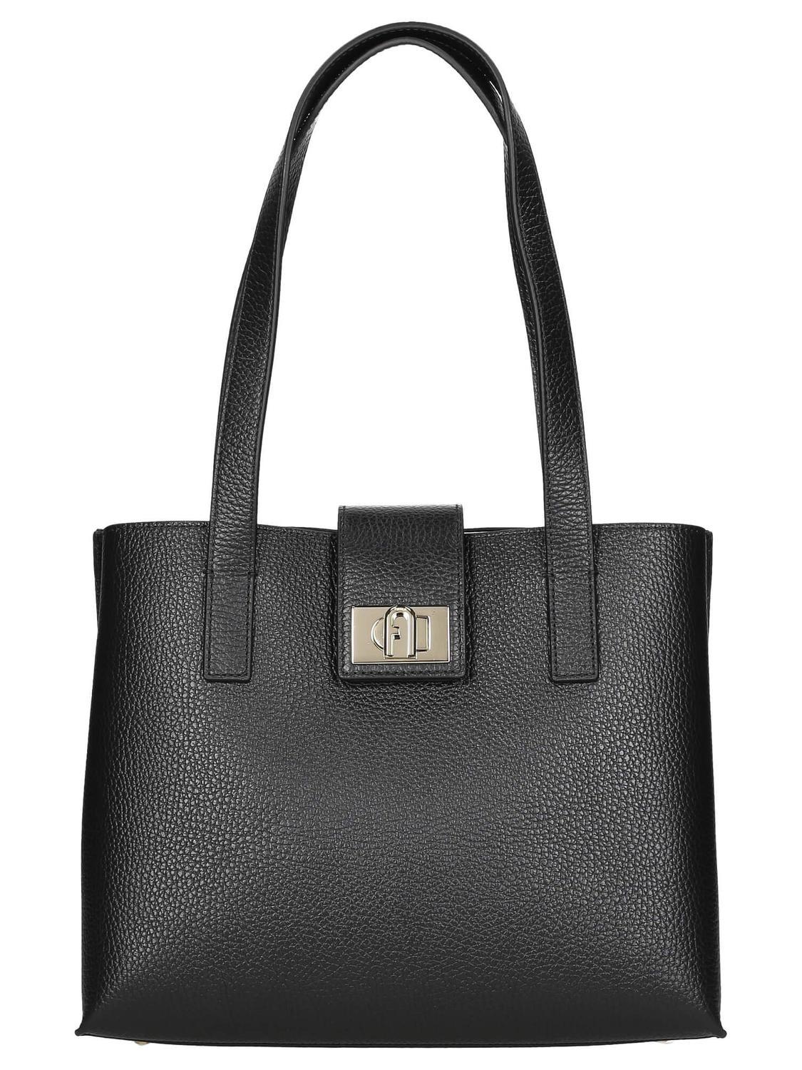 Furla 1927 Shoulder Bag, In Leather Black Buy At Outlet Prices!