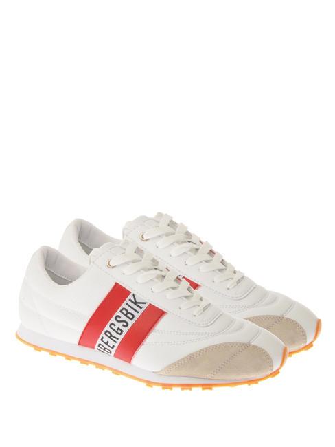 BIKKEMBERGS SOCCER Leather sneakers White Red - Men’s shoes
