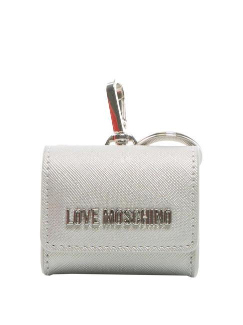 LOVE MOSCHINO LAMINATED Key ring / Coin case rolled silver - Women’s Wallets