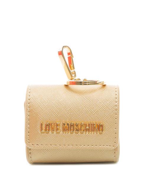 LOVE MOSCHINO LAMINATED Key ring / Coin case Platinum - Women’s Wallets