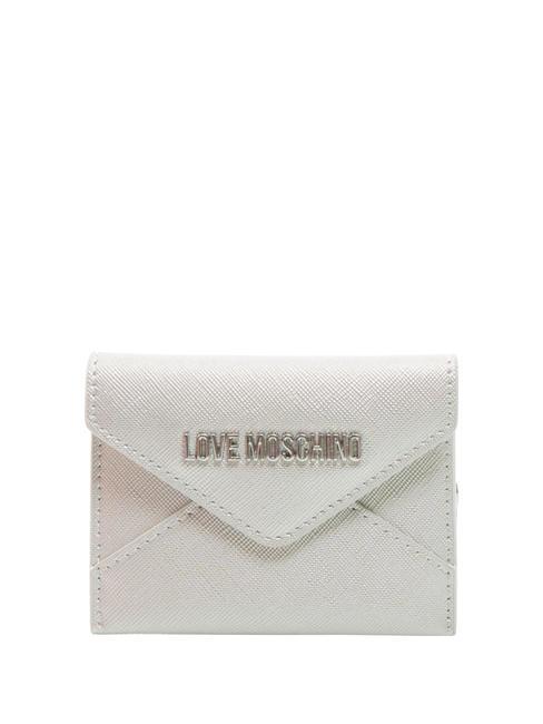 LOVE MOSCHINO LAMINATED Purse rolled silver - Women’s Wallets