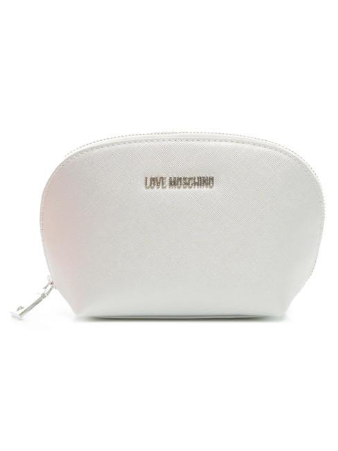 LOVE MOSCHINO LAMINATED Beauty rolled silver - Beauty Case