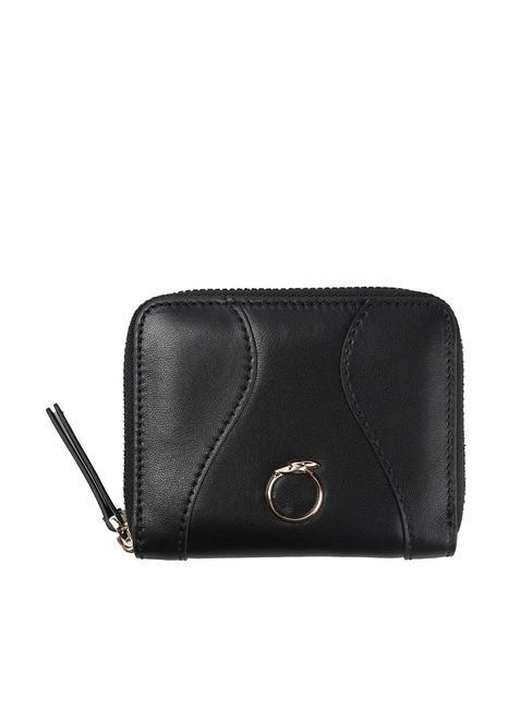 TRUSSARDI YUMA Small zip around leather wallet BLACK - Women’s Wallets