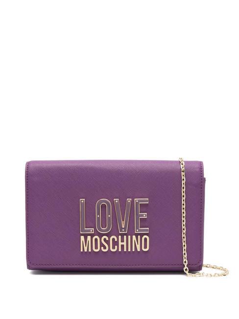 LOVE MOSCHINO SMART DAILY Mini shoulder bag purple printed - Women’s Bags