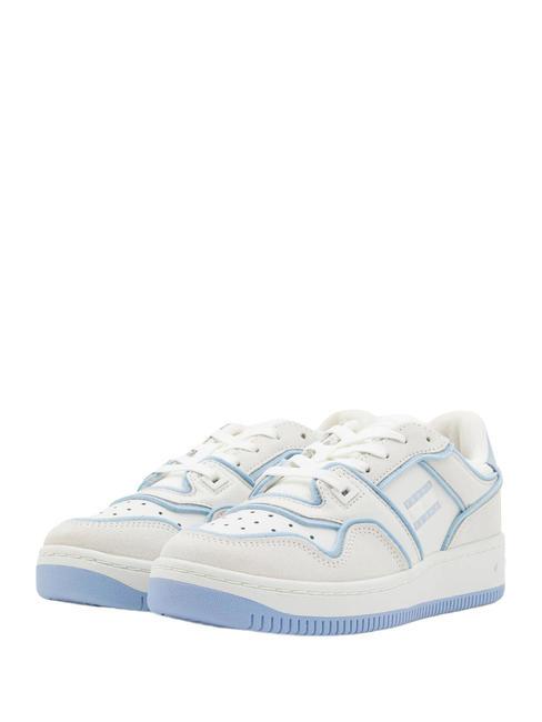 TOMMY HILFIGER TOMMY JEANS Retro Basket Sneakers ecru / breezy blue - Women’s shoes